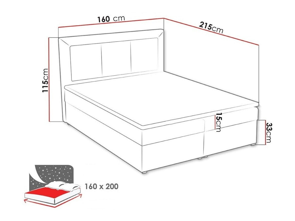 Boxspring krevet Pomona 114 (Victoria 14 869)