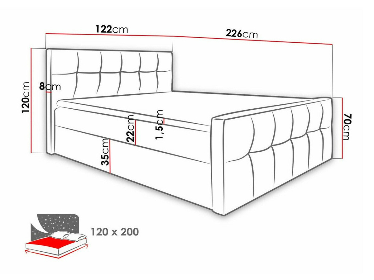 Boxspring krevet Scriptum (Soft 033)