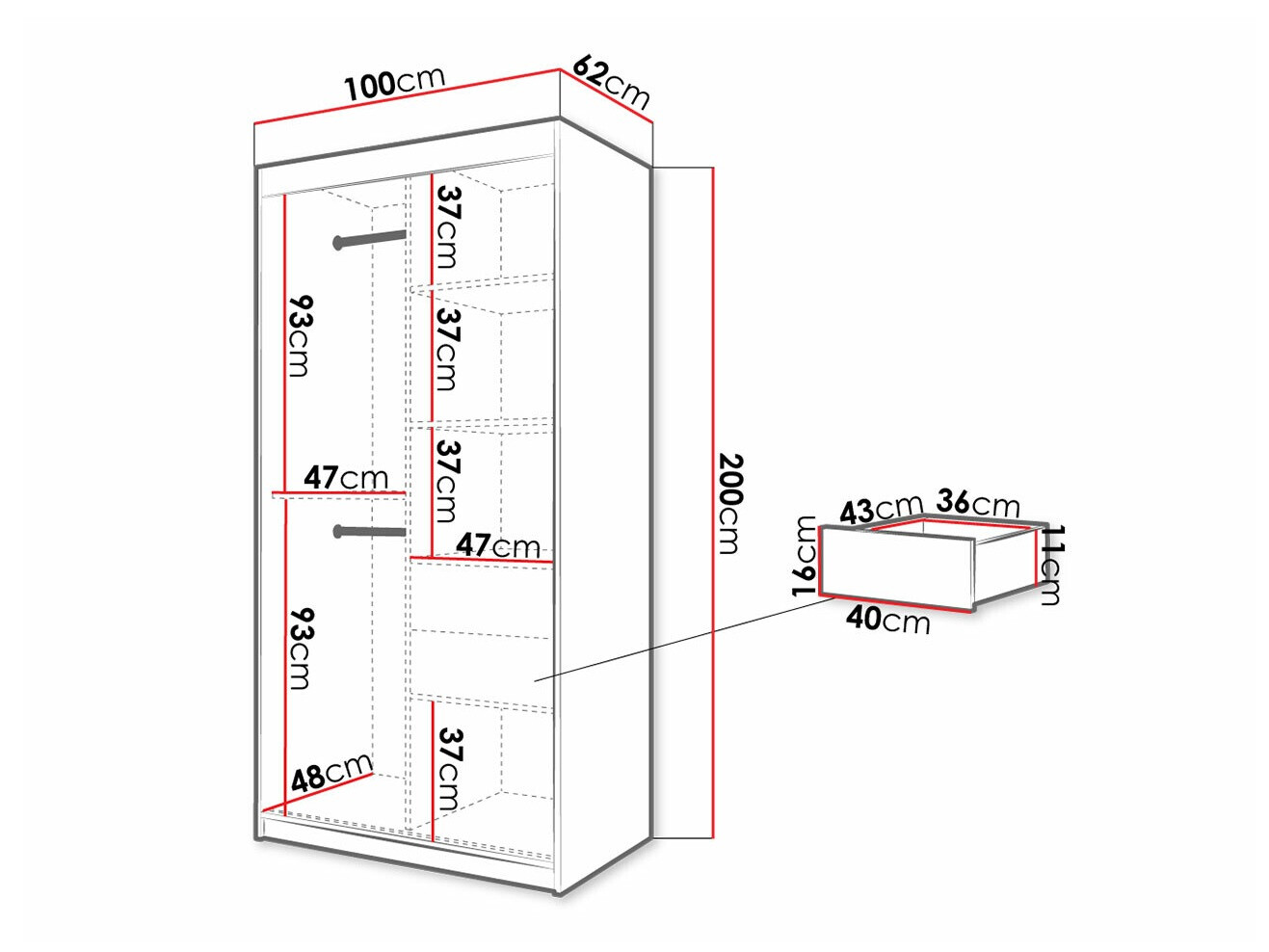 Ormar Hartford 306 (Crno + Zanatski hrast)