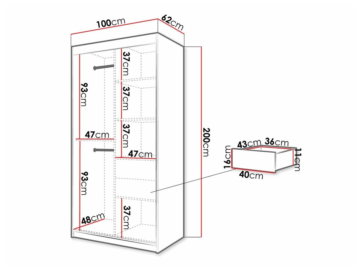 Ormar Hartford 307 (Belo + Crno)