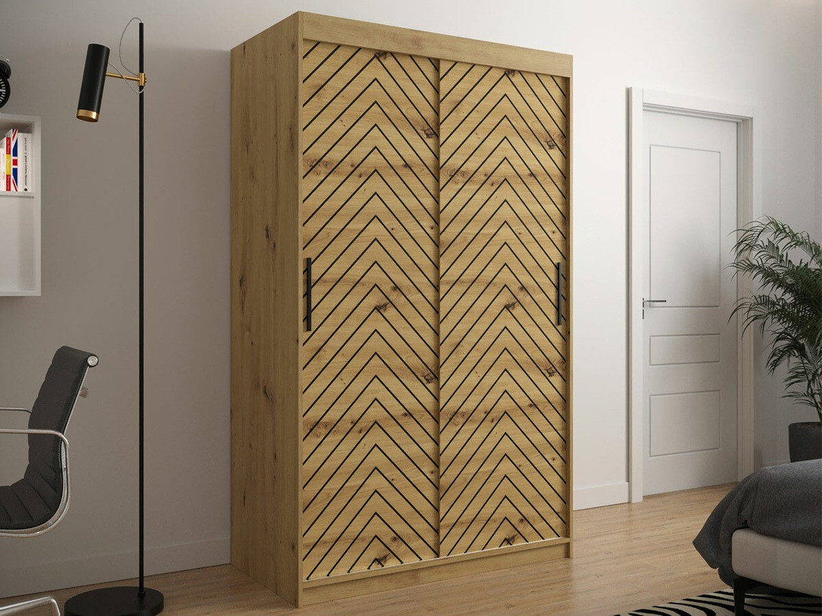 Ormar Hartford 308 (Zanatski hrast + Crno)