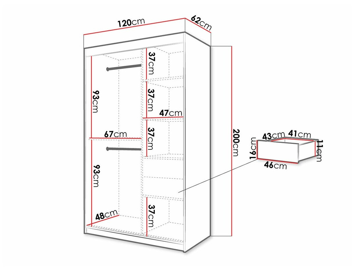 Ormar Hartford 309 (Belo + Crno)