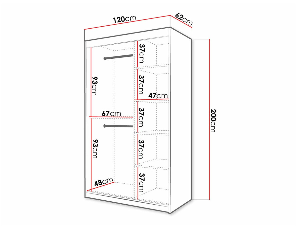 Ormar Hartford 309 (Zanatski hrast + Crno)