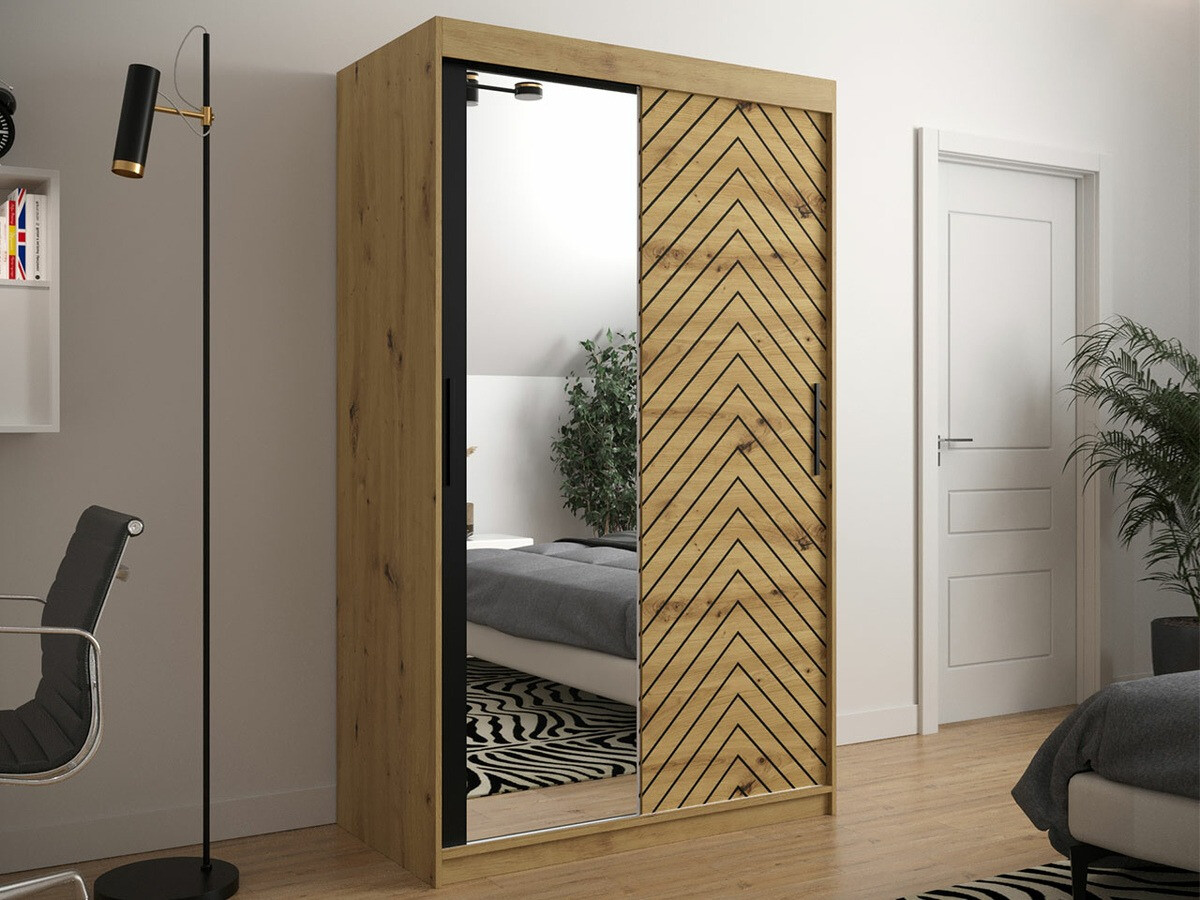 Ormar Hartford 309 (Zanatski hrast + Crno)