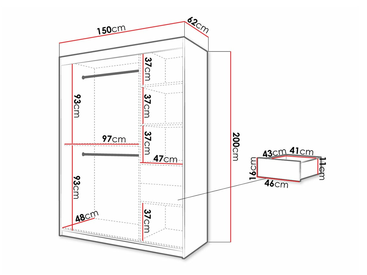 Ormar Hartford 310 (Belo + Crno)