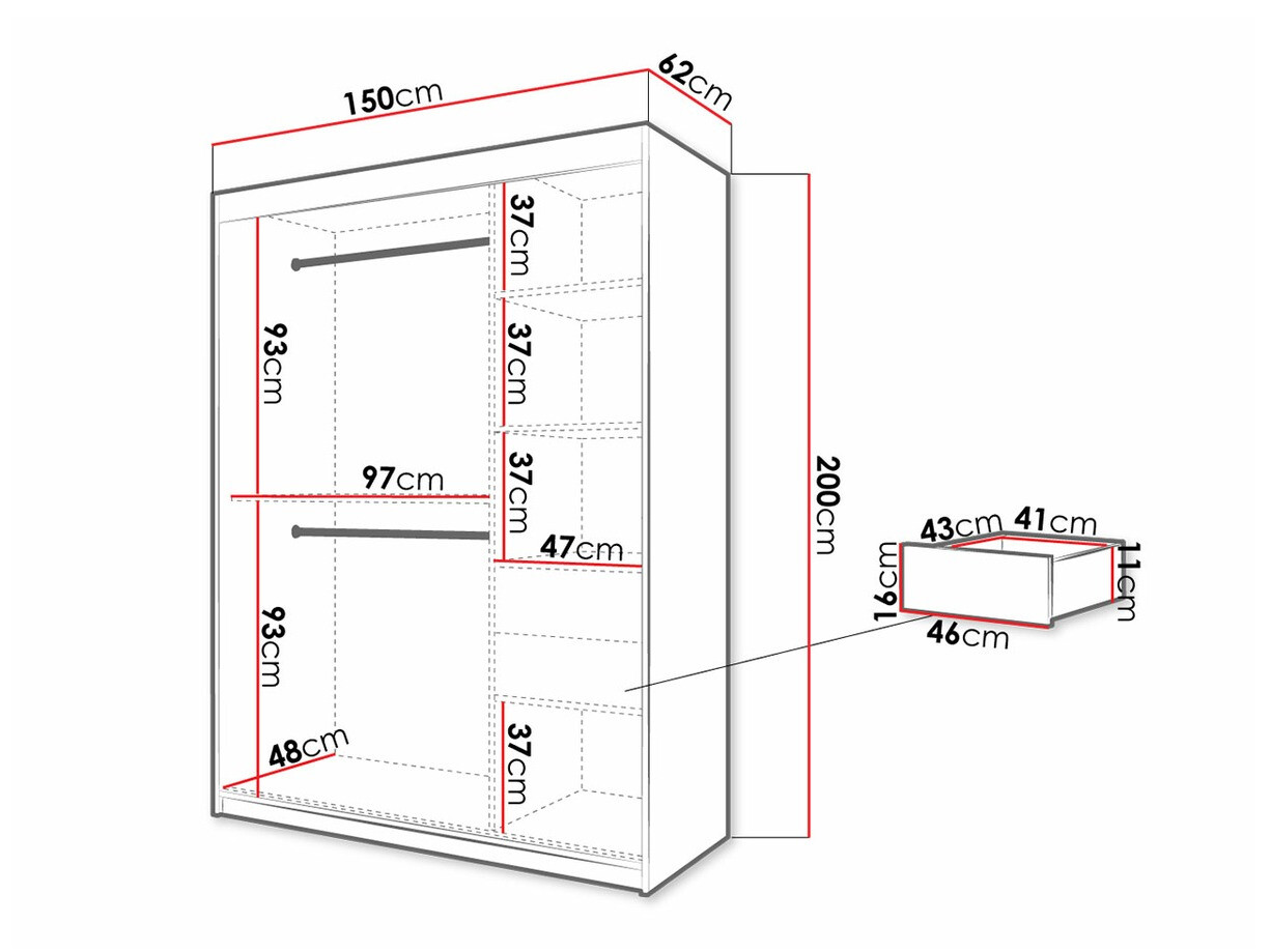 Ormar Hartford 310 (Crno + Zanatski hrast)