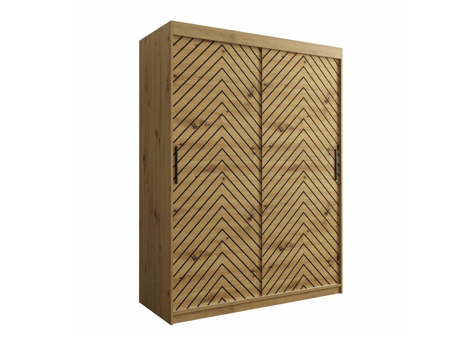 Ormar Hartford 310 (Zanatski hrast + Crno)