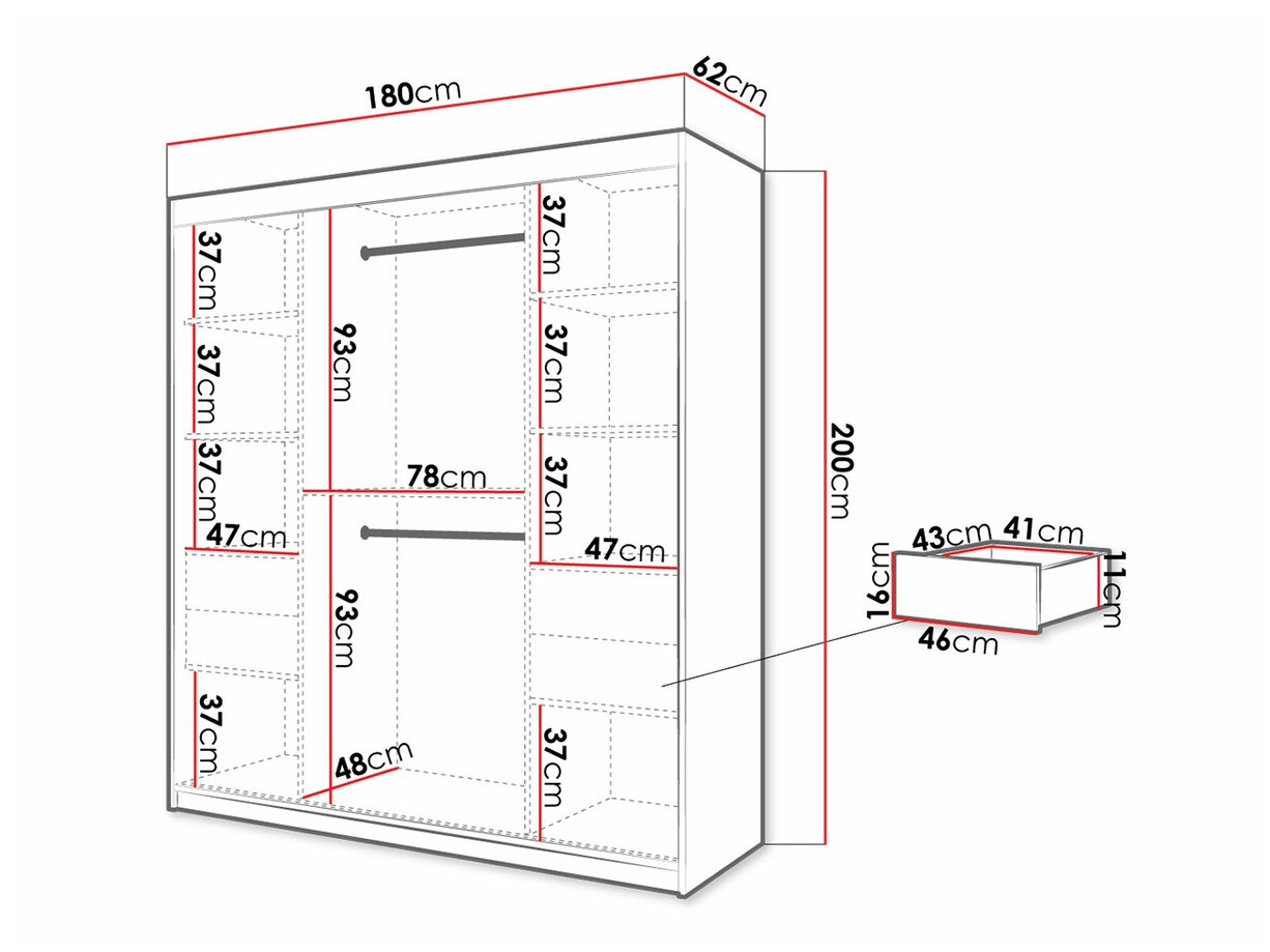 Ormar Hartford 312 (Belo + Crno)