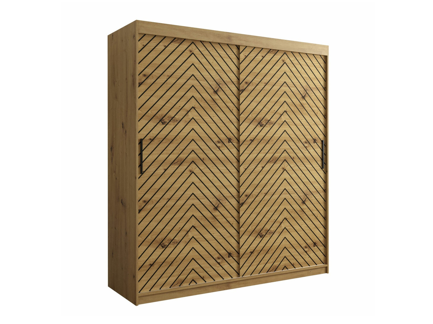 Ormar Hartford 312 (Zanatski hrast + Crno)