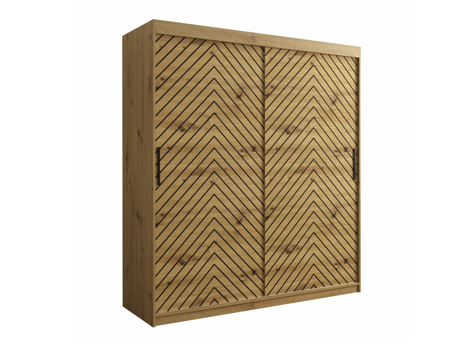 Ormar Hartford 312 (Zanatski hrast + Crno)