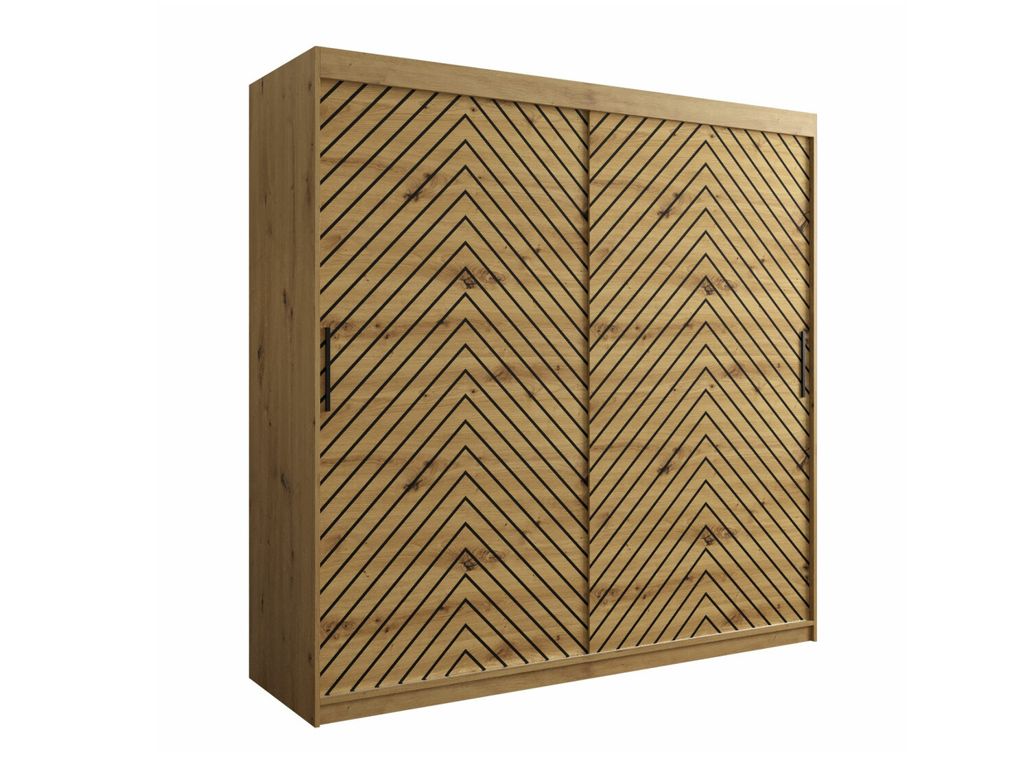 Ormar Hartford 314 (Zanatski hrast + Crno)