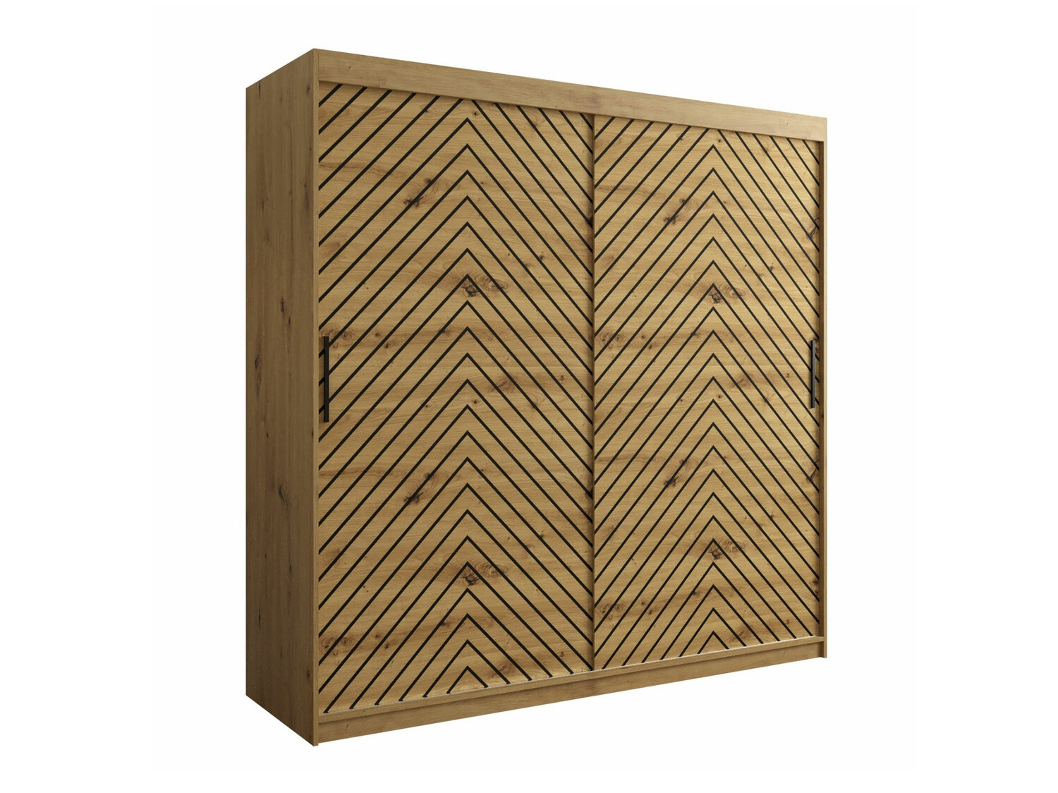 Ormar Hartford 314 (Zanatski hrast + Crno)