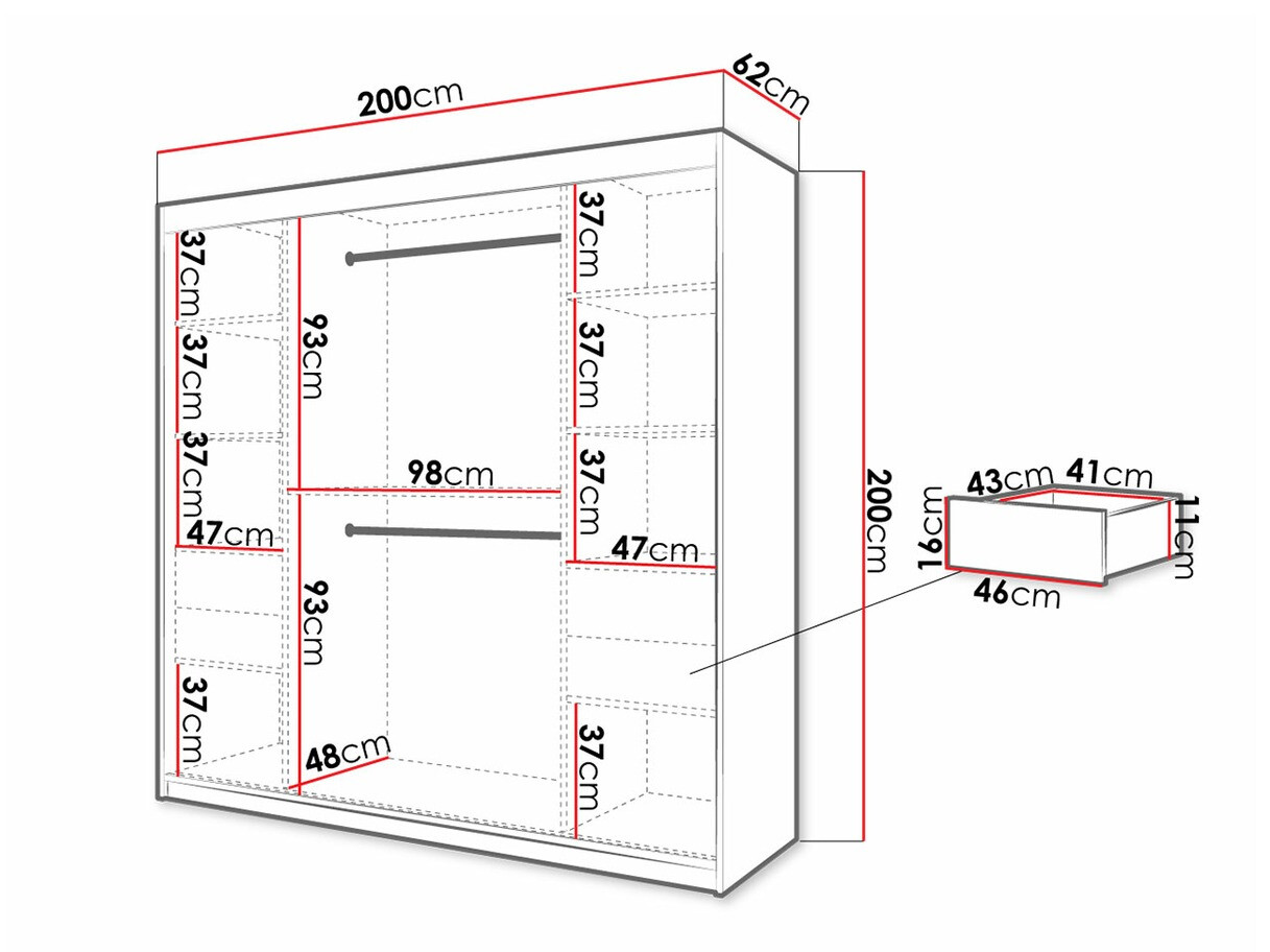 Ormar Hartford 315 (Belo + Crno)