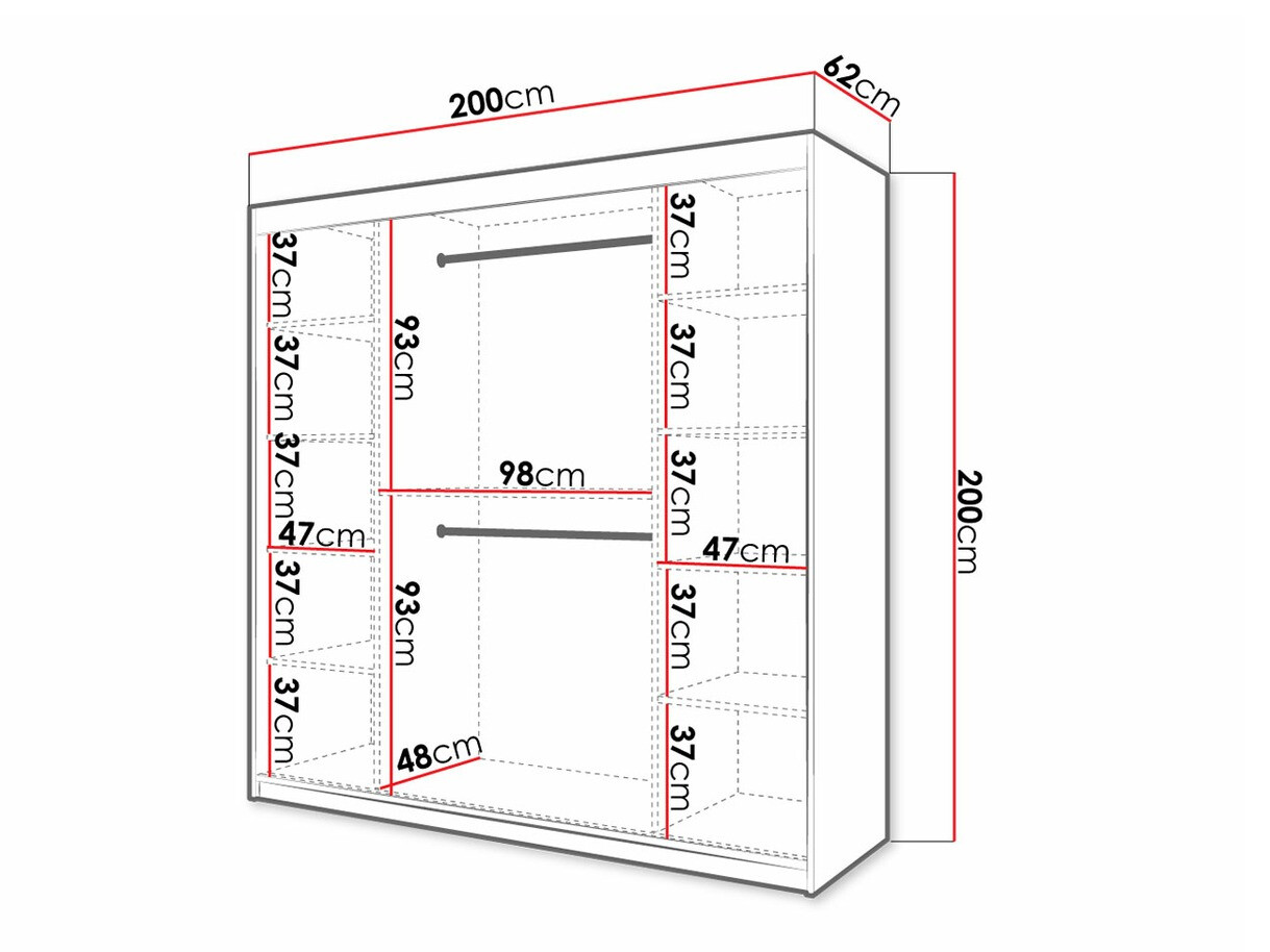 Ormar Hartford 315 (Zanatski hrast + Crno)