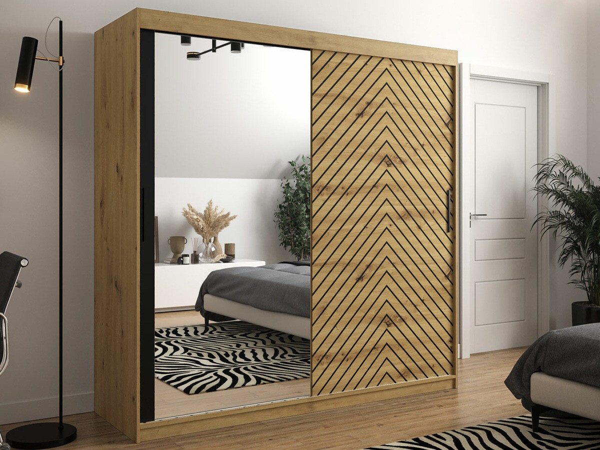 Ormar Hartford 315 (Zanatski hrast + Crno)