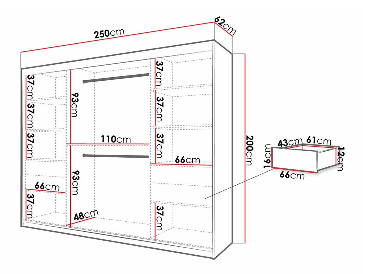 Ormar Hartford 316 (Belo + Crno)