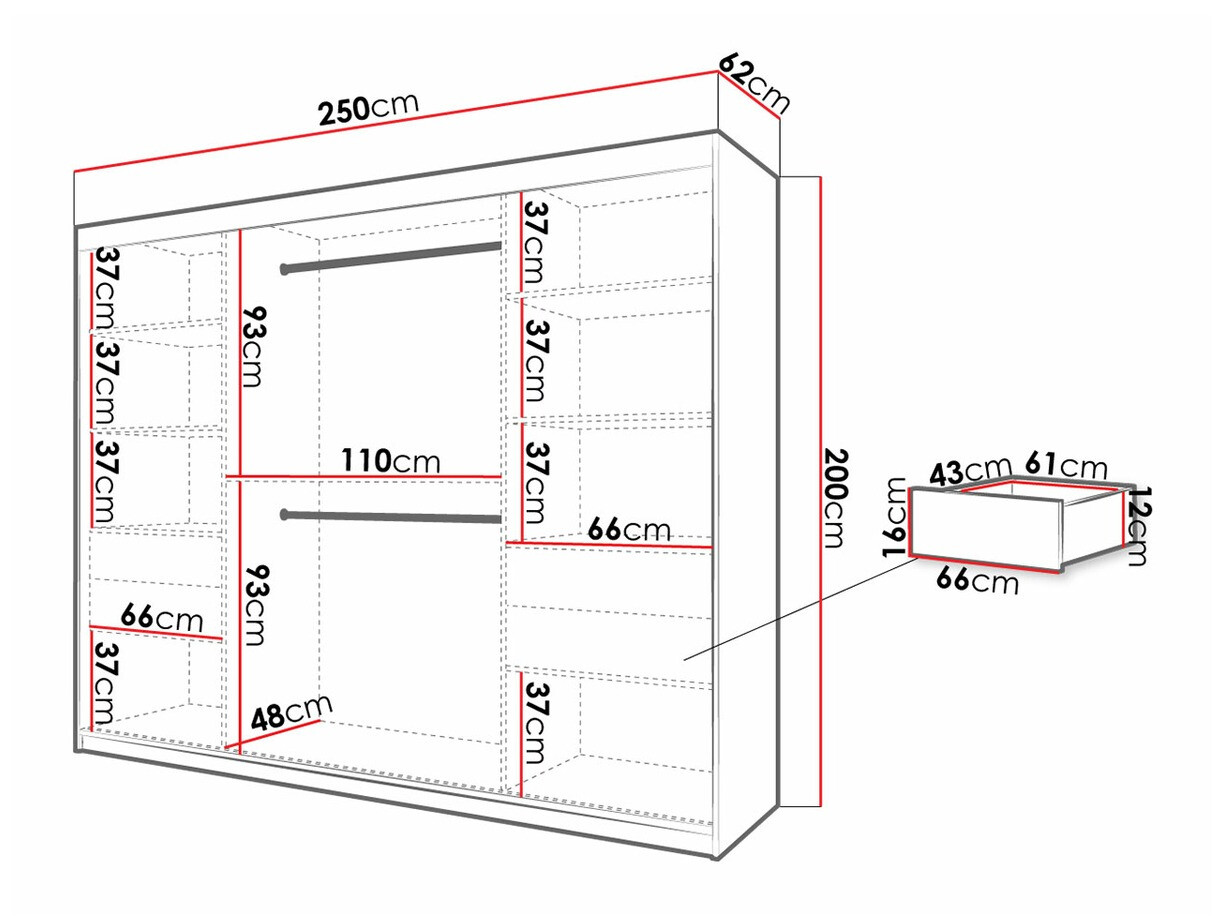 Ormar Hartford 316 (Crno + Zanatski hrast)