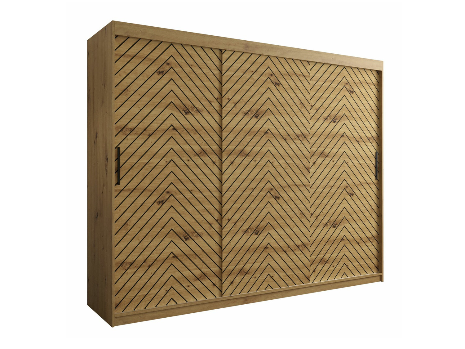 Ormar Hartford 316 (Zanatski hrast + Crno)