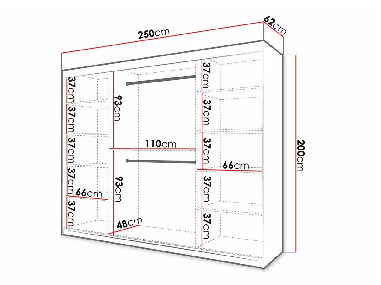 Ormar Hartford 316 (Zanatski hrast + Crno)