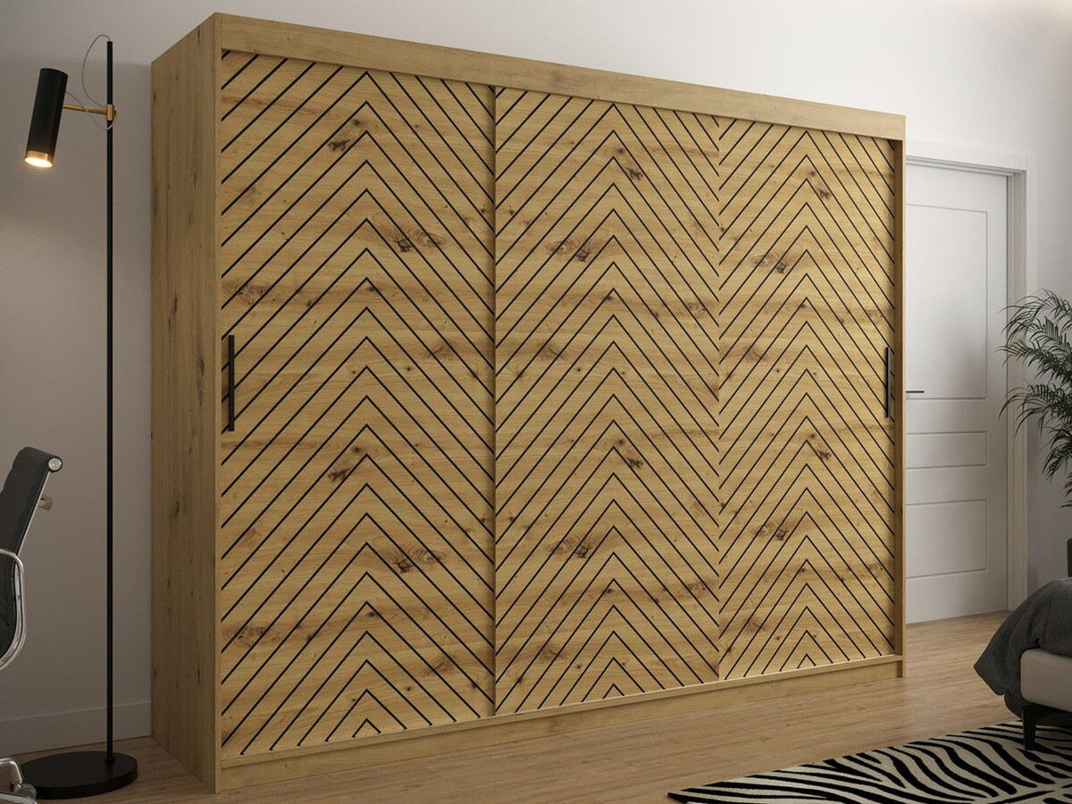 Ormar Hartford 316 (Zanatski hrast + Crno)