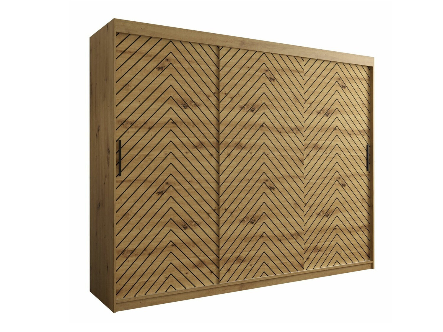 Ormar Hartford 316 (Zanatski hrast + Crno)