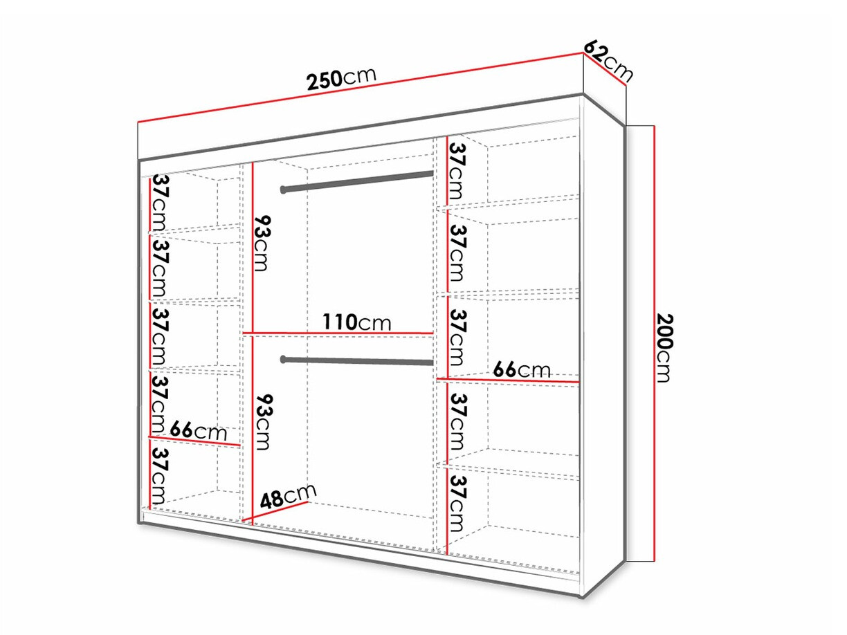 Ormar Hartford 317 (Zanatski hrast + Crno)