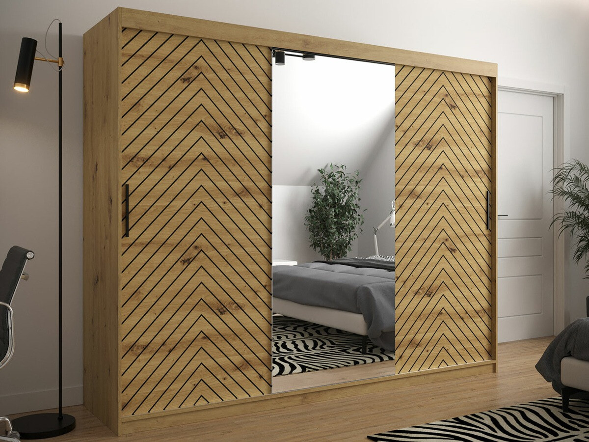 Ormar Hartford 317 (Zanatski hrast + Crno)