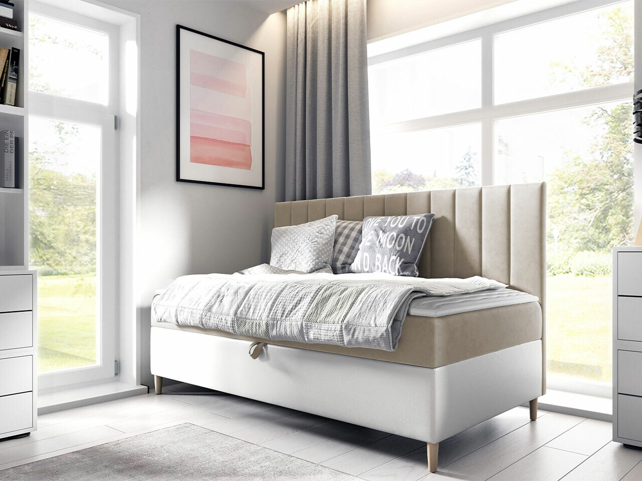 Boxspring krevet Baltimore 165 (Soft 017 + Fresh 1)