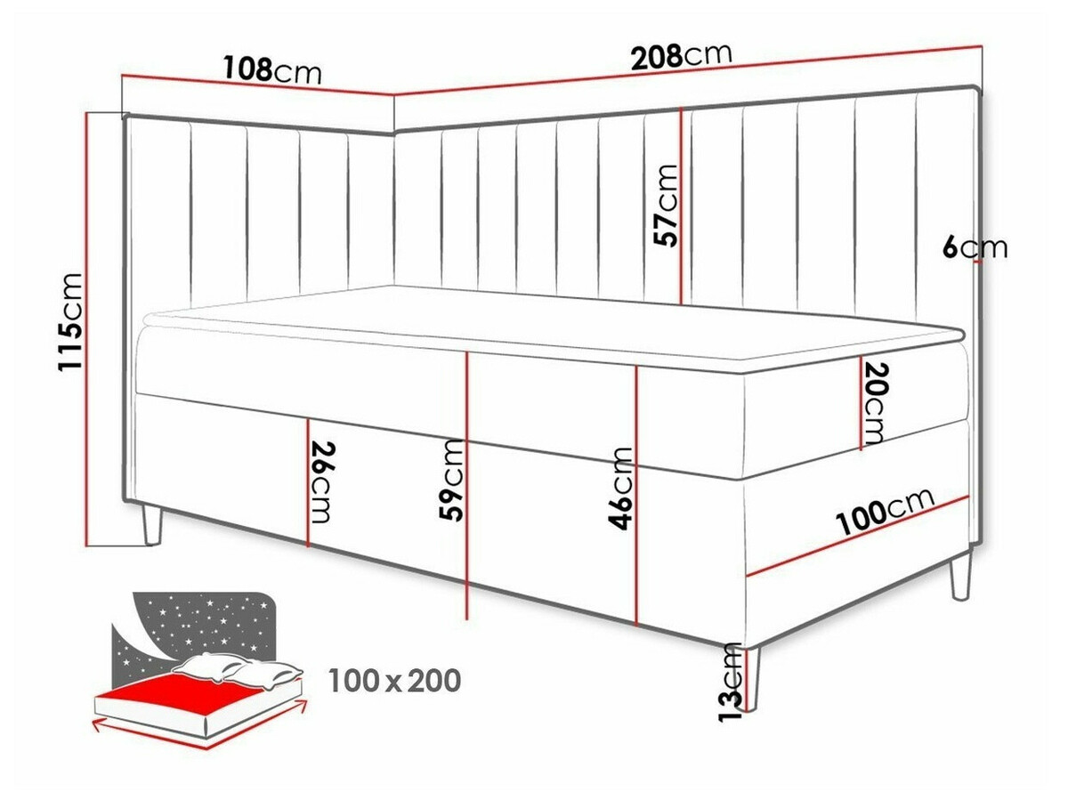 Boxspring krevet Lucus (Soft 017 + Fresh 14)