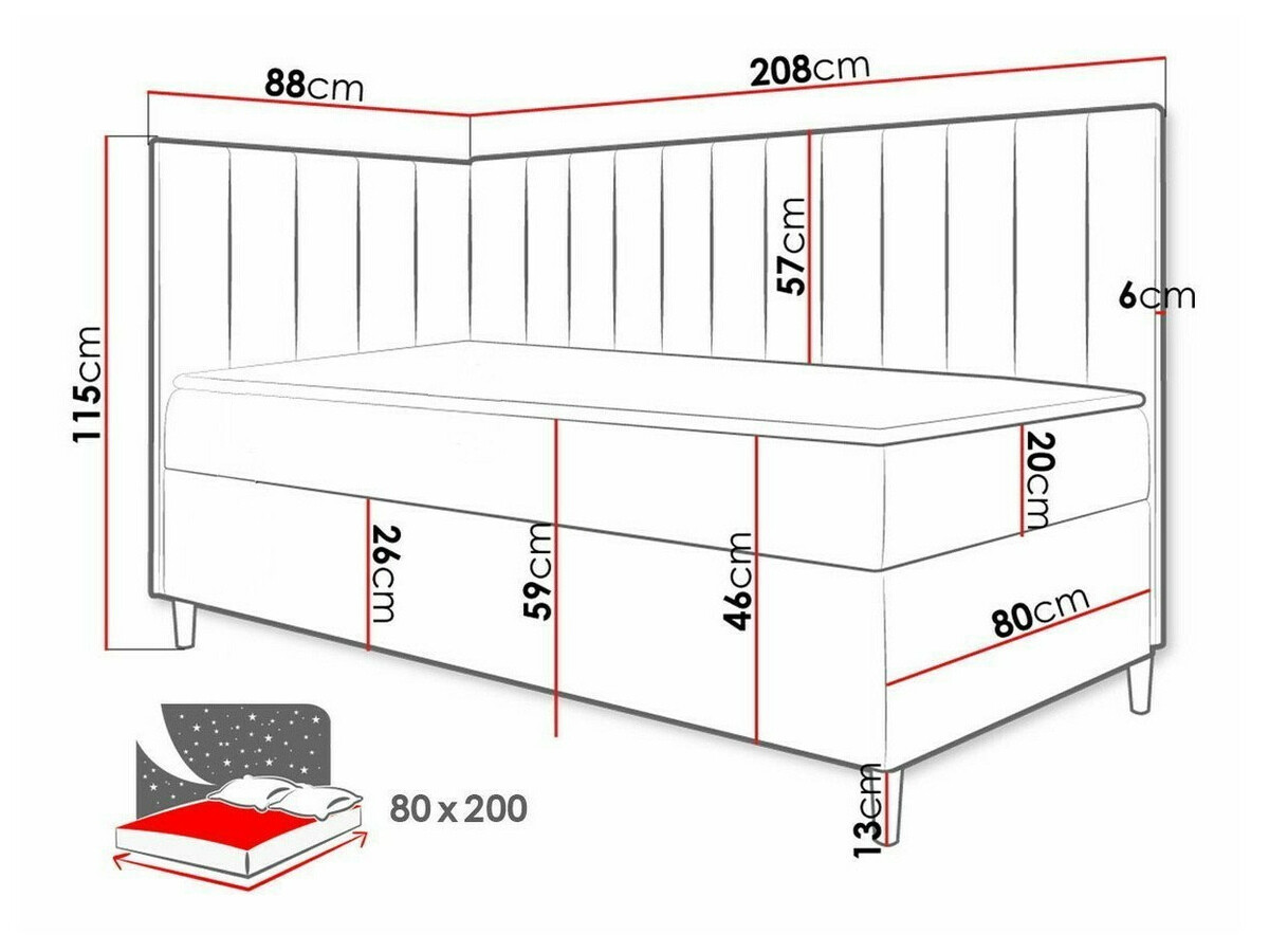 Boxspring krevet Lucus (Soft 017 + Fresh 34)