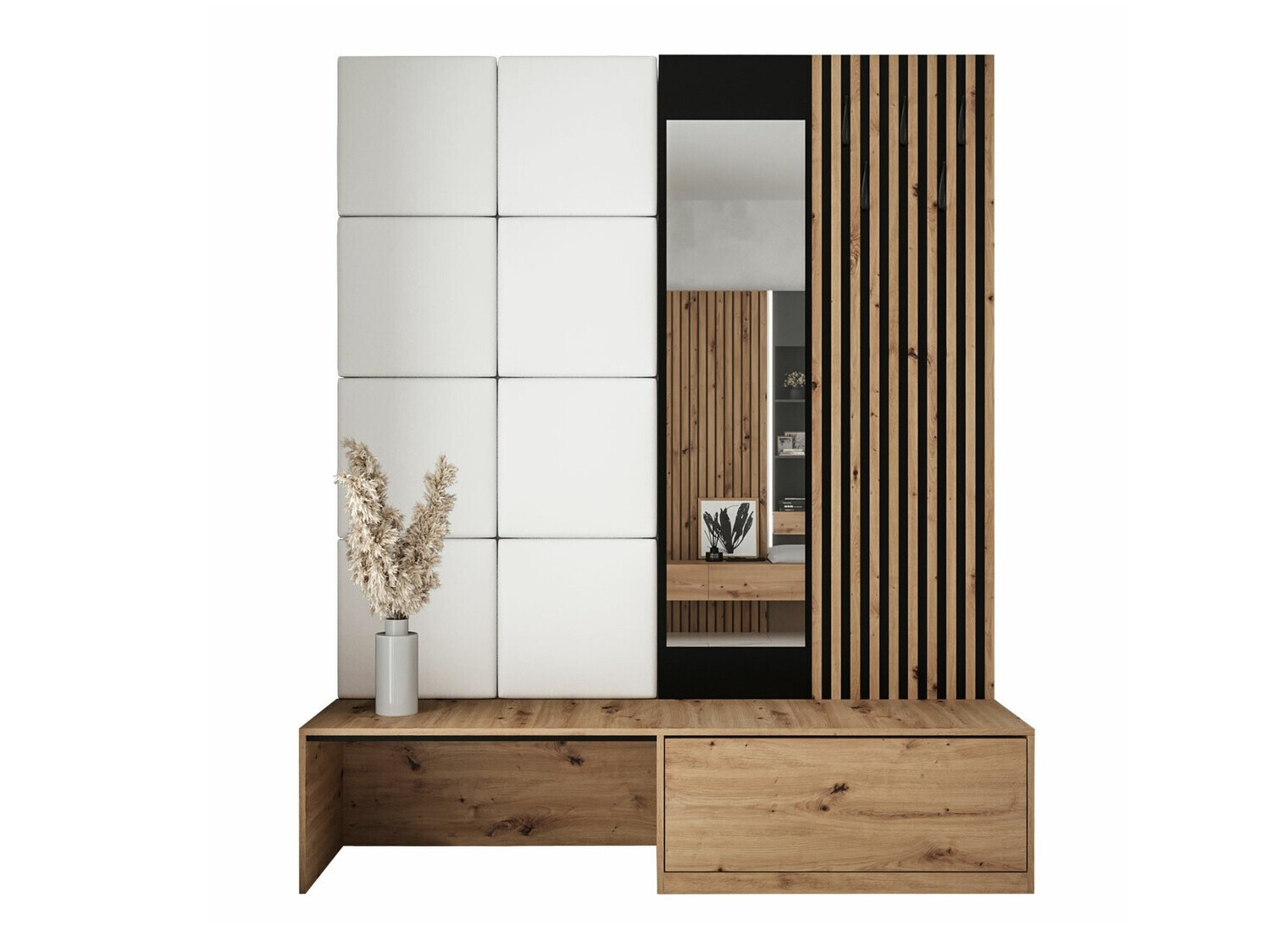 Set za hodnik Hartford 322 (Zanatski hrast + Soft 017)