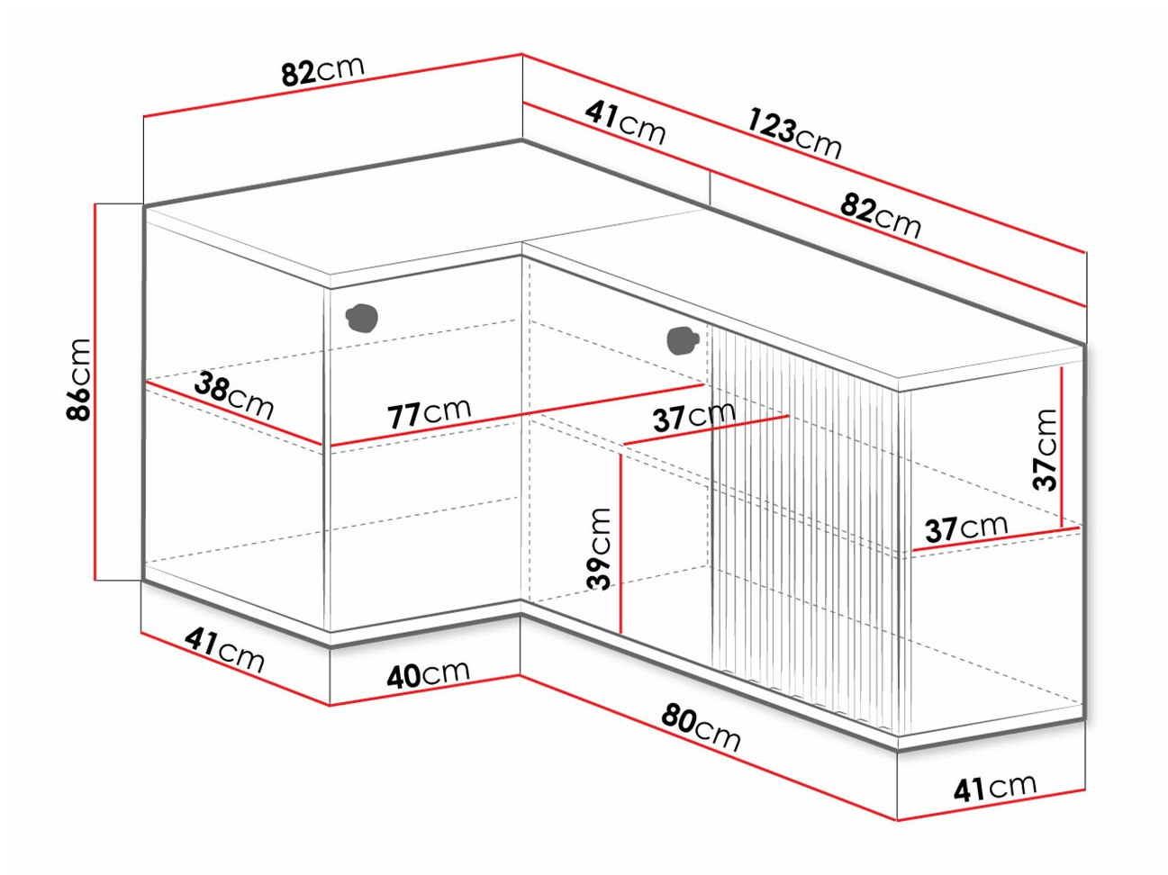 Ugaoni ormar Venmava 113