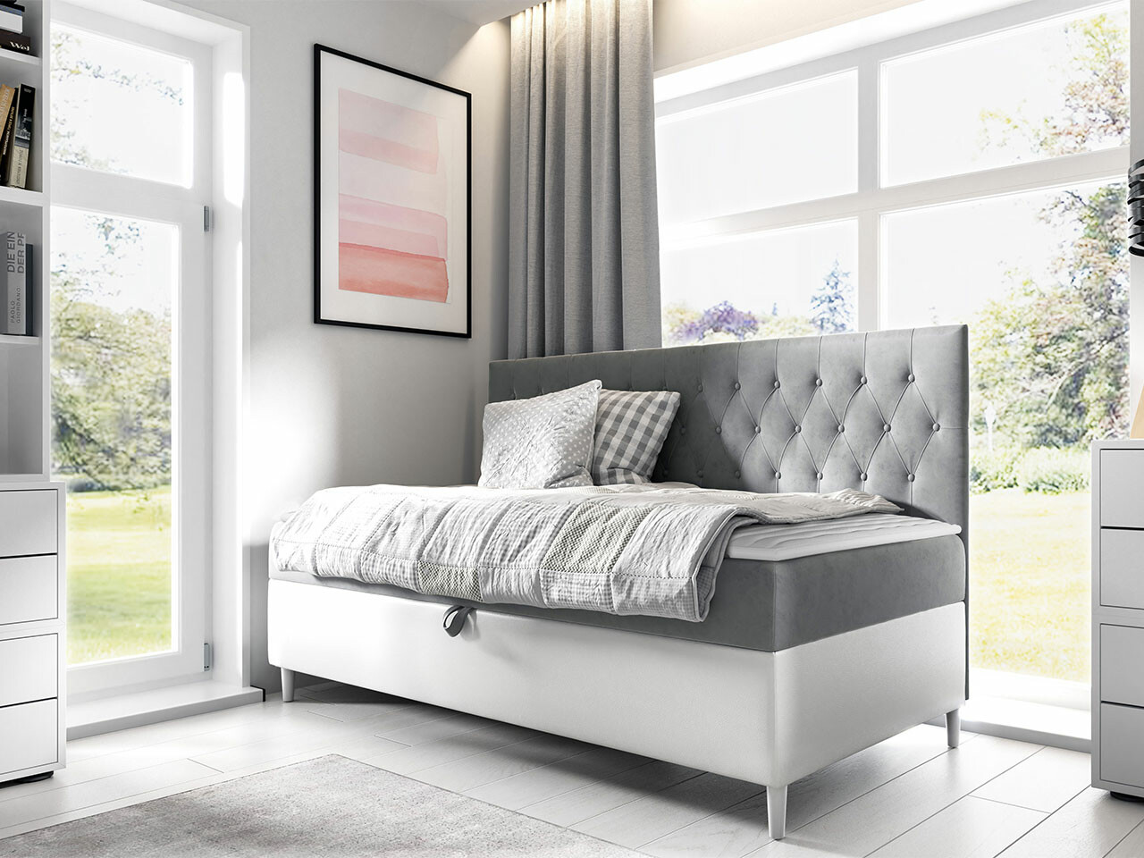 Boxspring krevet Baltimore 166 (Soft 017 + Fresh 14)