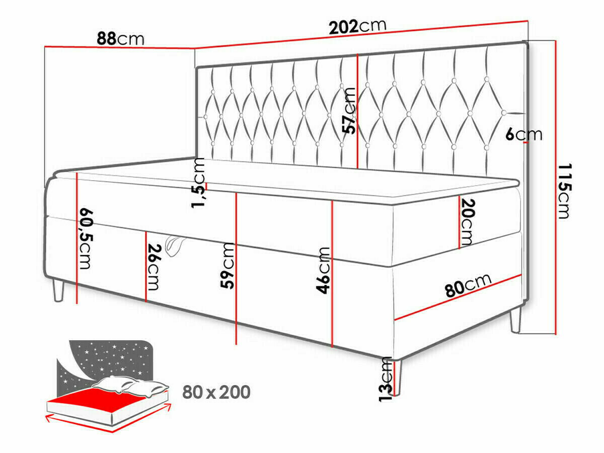 Boxspring krevet Lucus II (Soft 017 + Fresh 17)