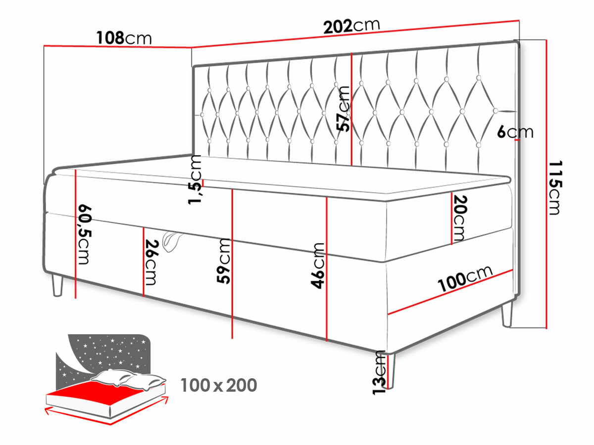 Boxspring krevet Lucus II (Soft 017 + Fresh 1)