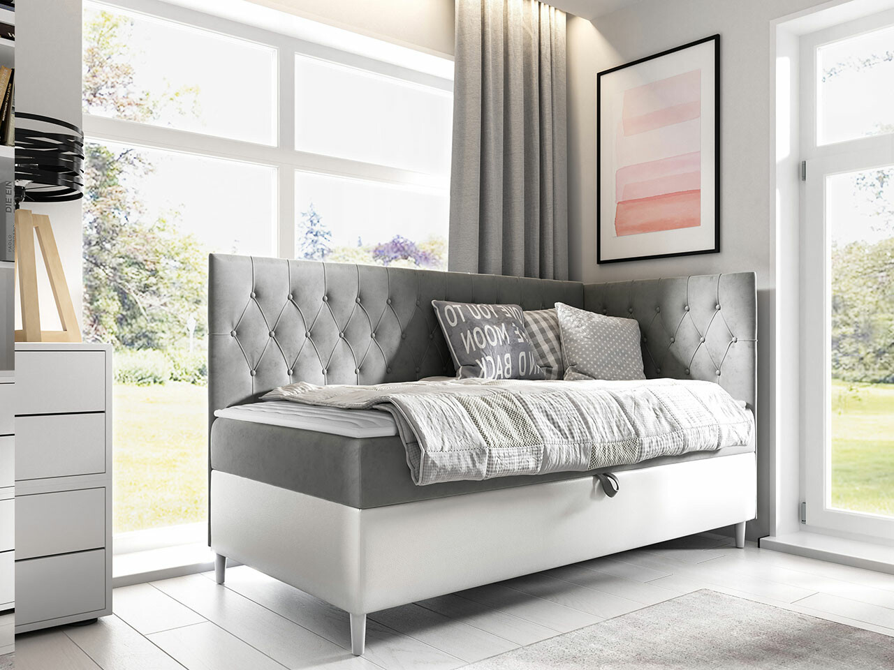 Boxspring krevet Baltimore 167 (Soft 017 + Fresh 14)