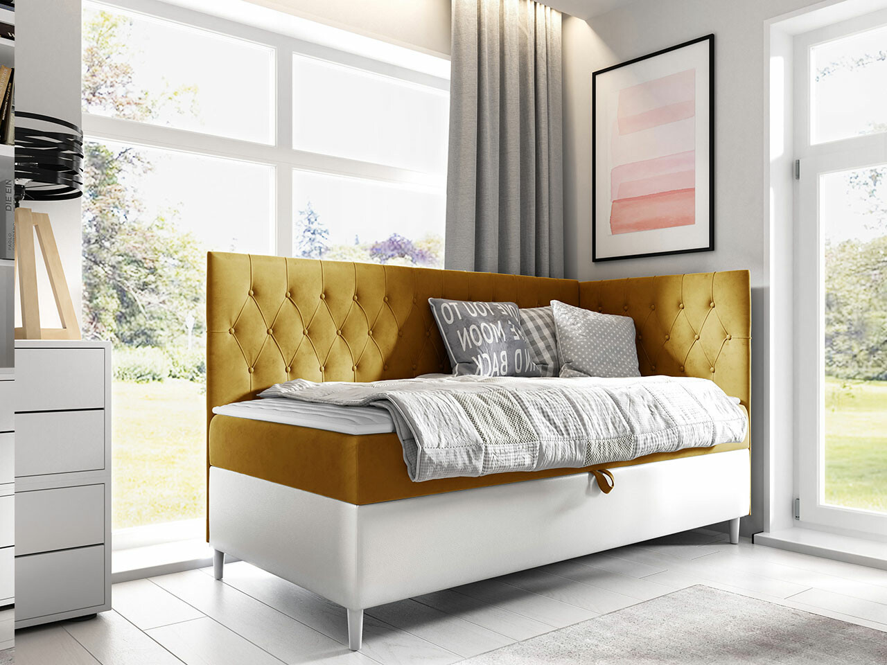 Boxspring krevet Baltimore 167 (Soft 017 + Fresh 37)