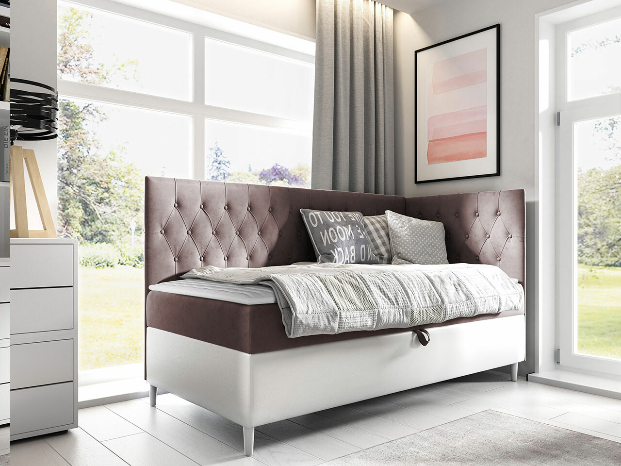Boxspring krevet Baltimore 167 (Soft 017 + Fresh 9)