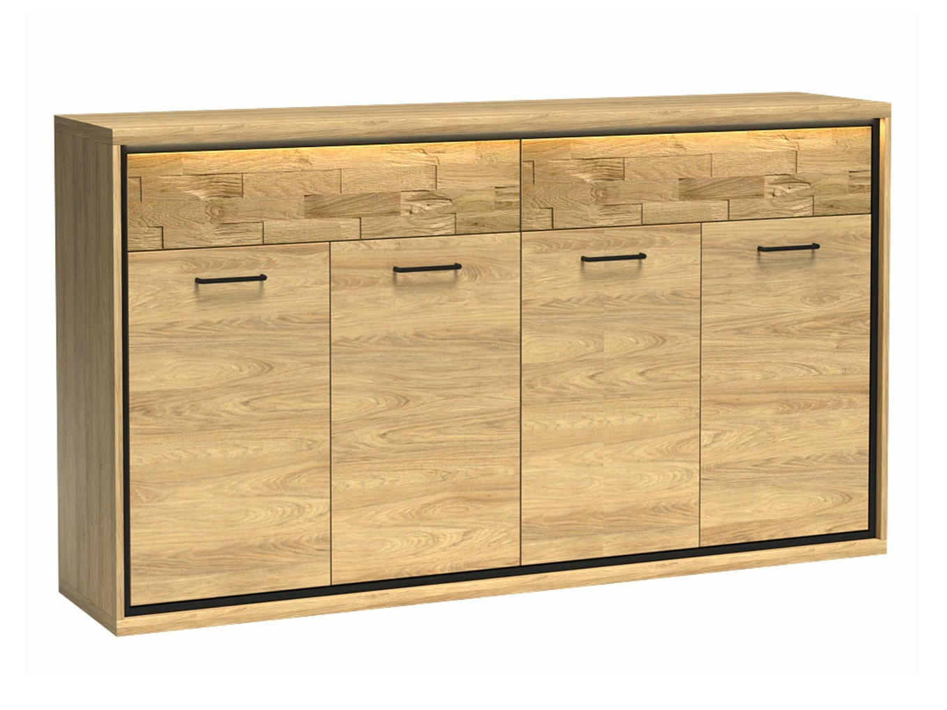 Komoda Etrmoni 105 (Svetlo drvo + Hrast)