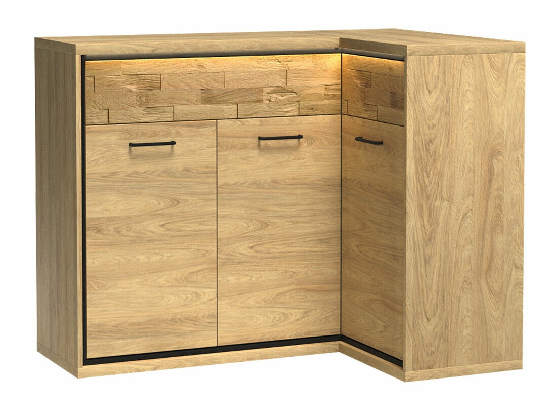 Ugaona komoda Etrmoni 106 (Svetlo drvo + Hrast)