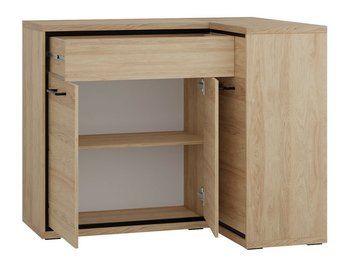 Ugaona komoda Etrmoni 106 (Svetlo drvo + Hrast)
