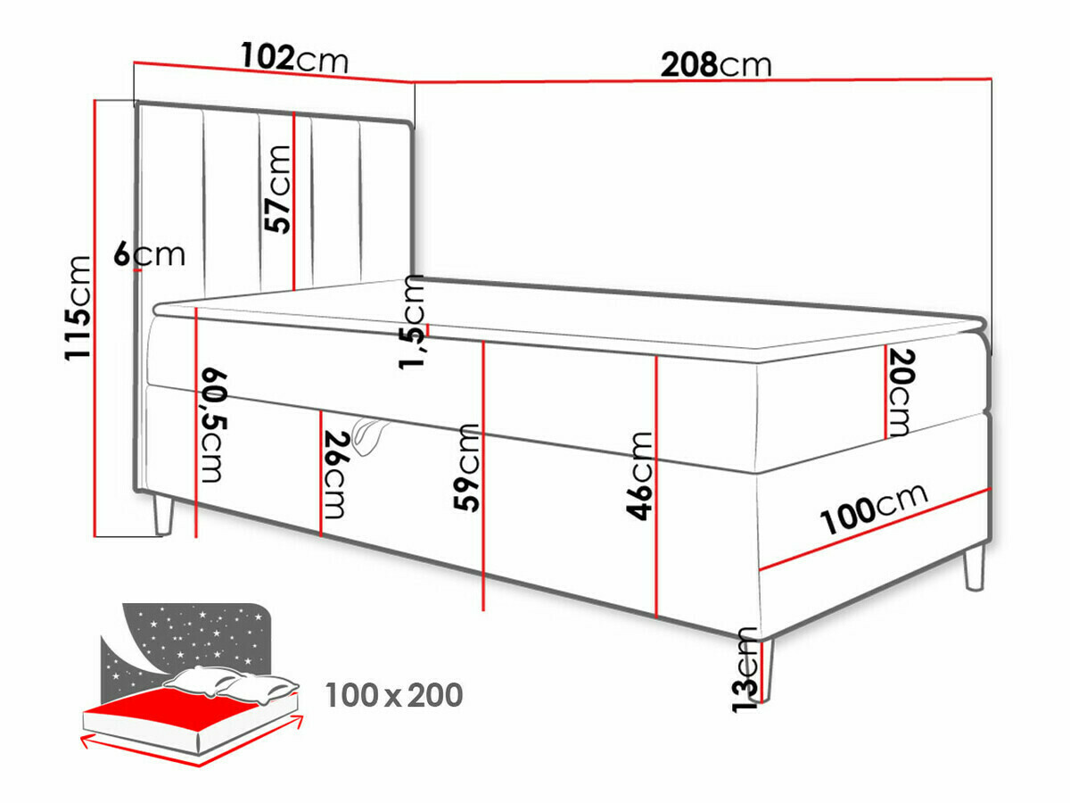 Boxspring krevet Lucus VI (Soft 017 + Fresh 14)