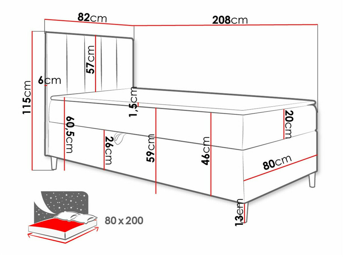 Boxspring krevet Lucus VI (Soft 017 + Fresh 1)