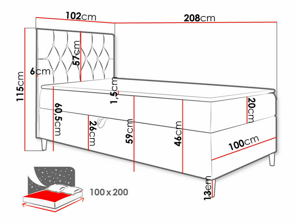 Boxspring krevet Lucus VII (Soft 017 + Fresh 12)