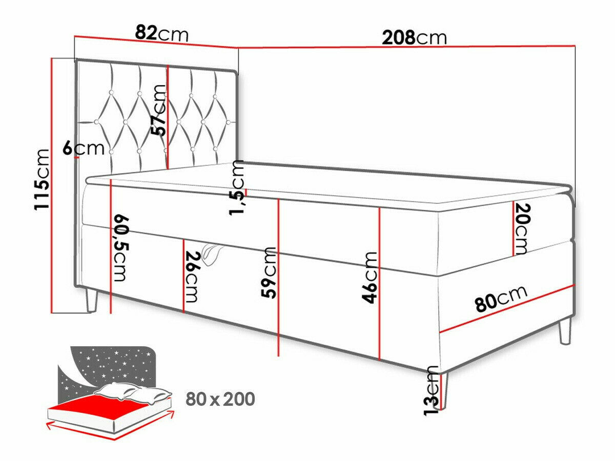 Boxspring krevet Lucus VII (Soft 017 + Fresh 9)