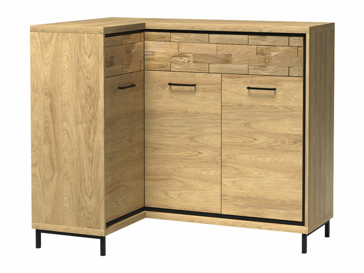 Ugaona komoda Etrmoni 121 (Svetlo drvo + Hrast)