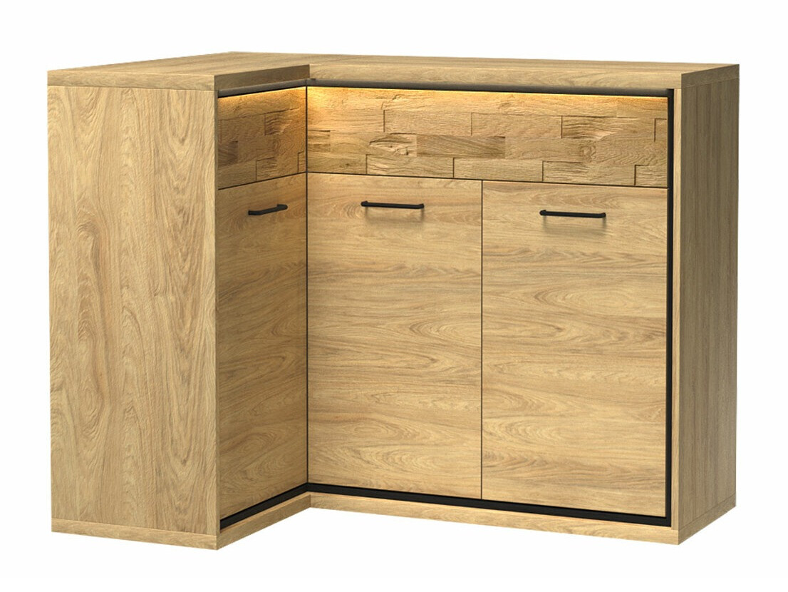 Ugaona komoda Etrmoni 121 (Svetlo drvo + Hrast)