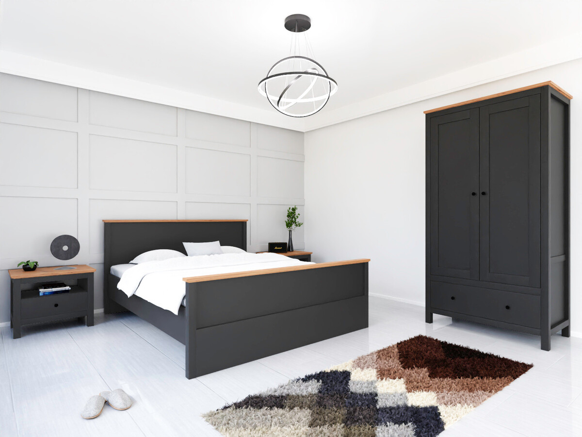 Krevet Sordoro 109 (Grafit + Artisan hrast)