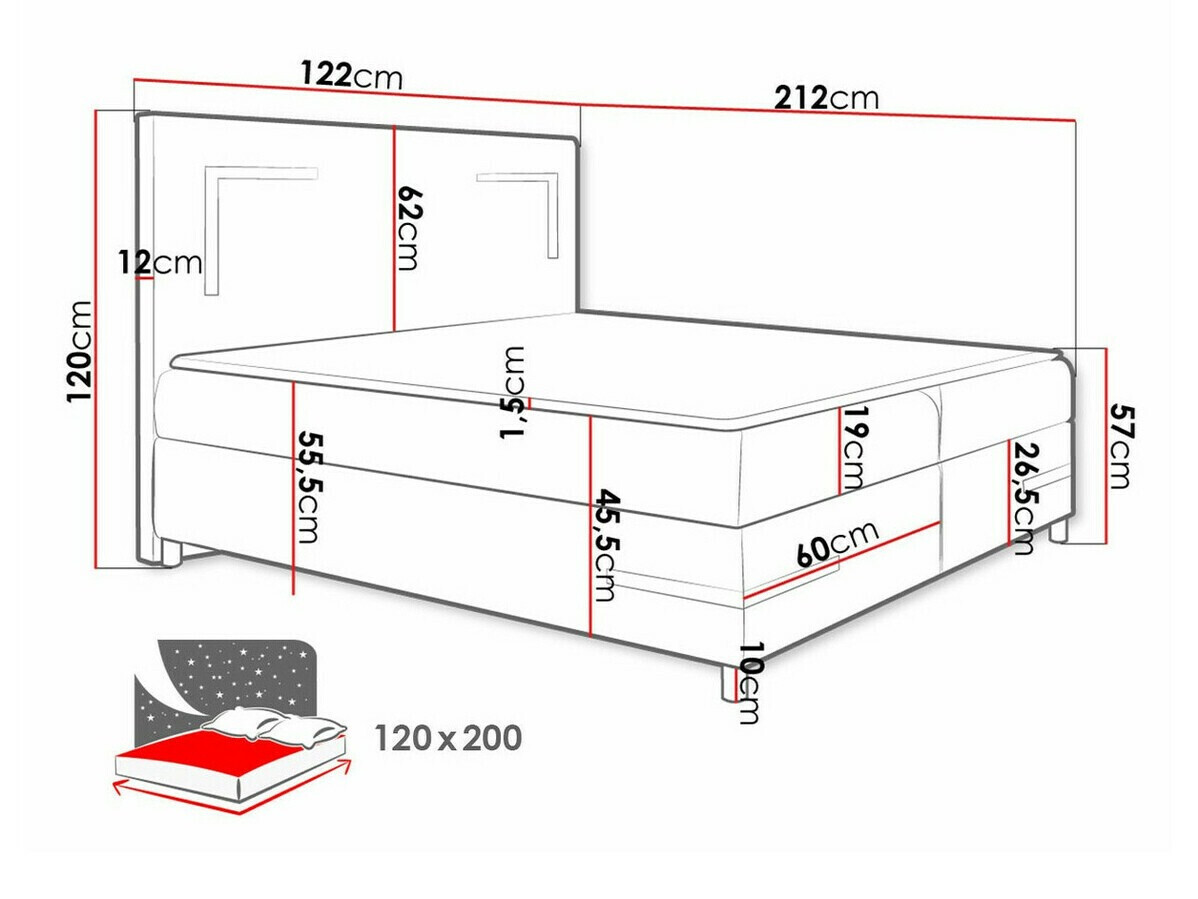 Boxspring krevet Baltimore 173 (Fresh 11)