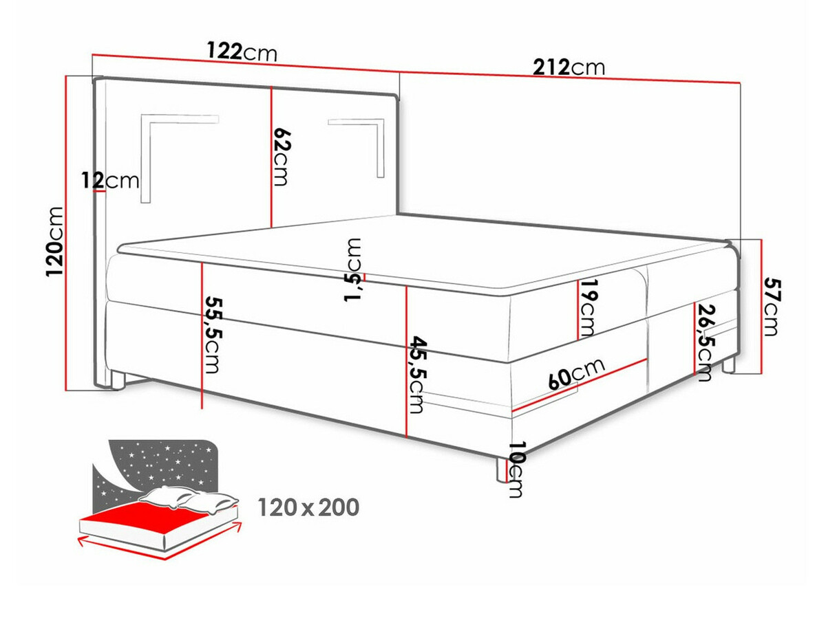 Boxspring krevet Baltimore 173 (Soft 011)